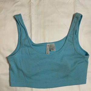 Blue crop top